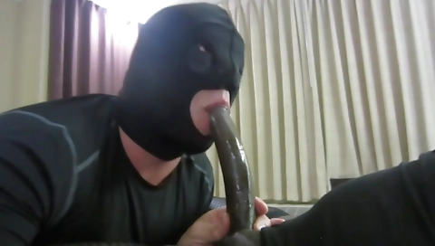 Ebony shemale with a big cock sucks his dick and fucks him