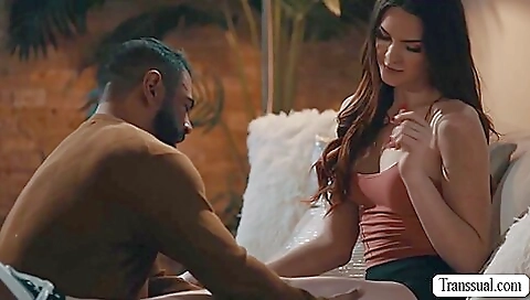 Fat brunette with a huge ass getting fucked by the guy