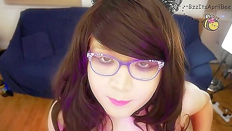 Hot brunette in stockings enjoys sex in her bedroom