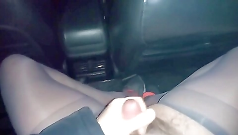 Hottest girl is driving and masturbating in the car