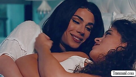 Brunette girl gets fucked in her pussy and she gets really horny