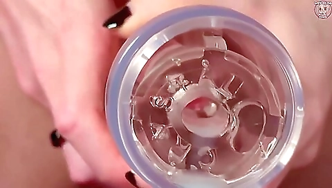 A hot guy is masturbating and cumming in a homemade video